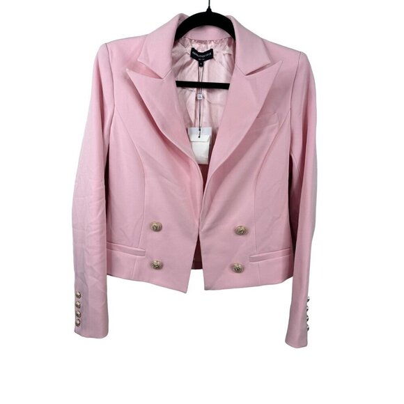 NWT GENERATION LOVE Penn Crepe Blazer Jacket Size M in Pastel Pink - Picture 2 of 5